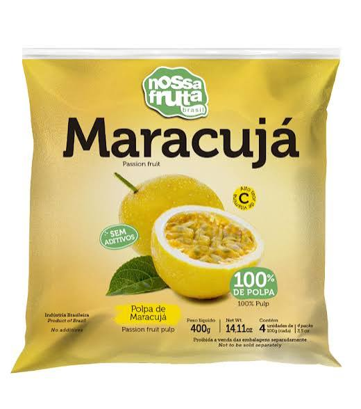 Polpa de maracujá nossa fruta 400g